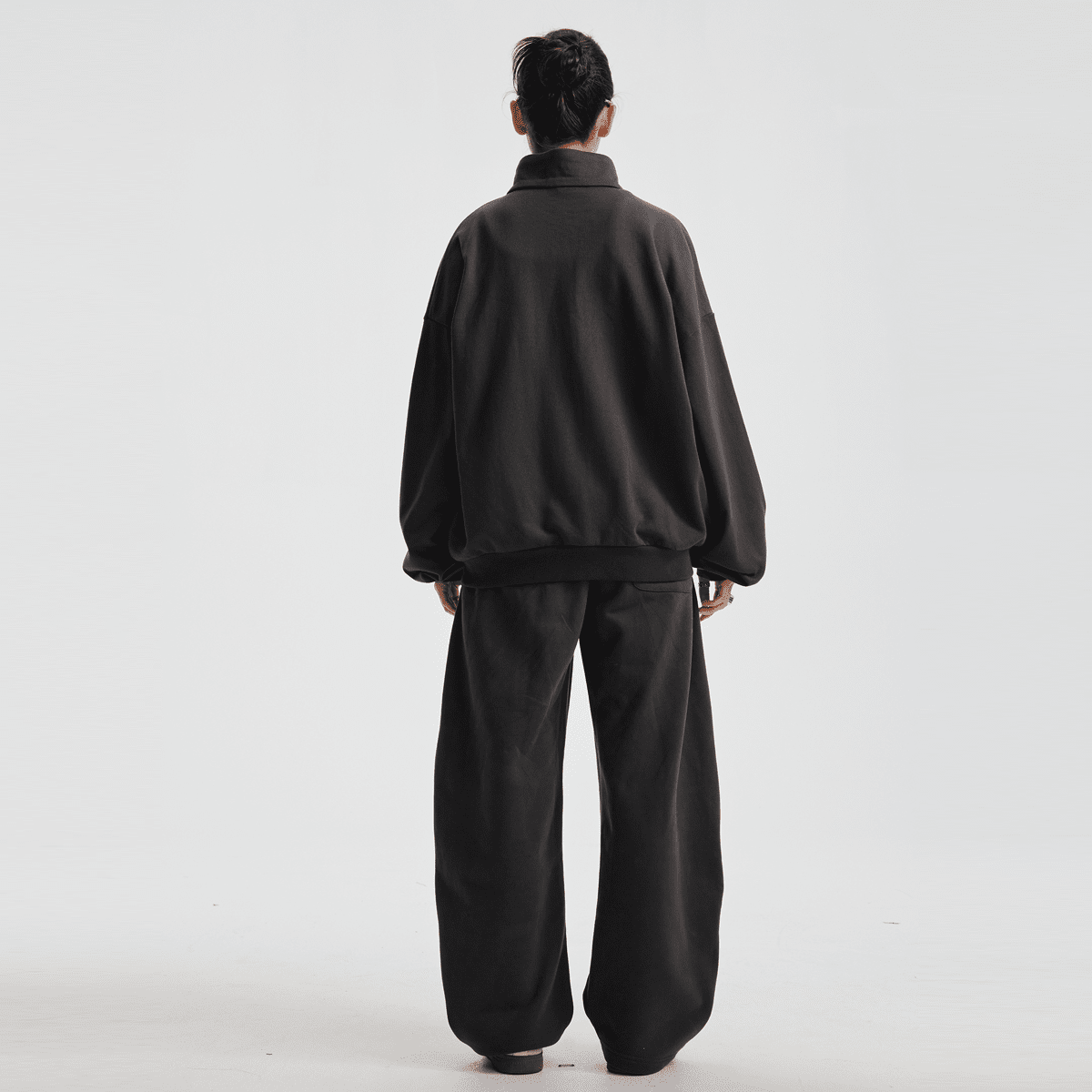 Unisex Heavyweight Brushed Stand-Collar Zip-Up Jacket (410GSM)