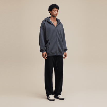 Zip-up Hoodie with Built-in Face Mask