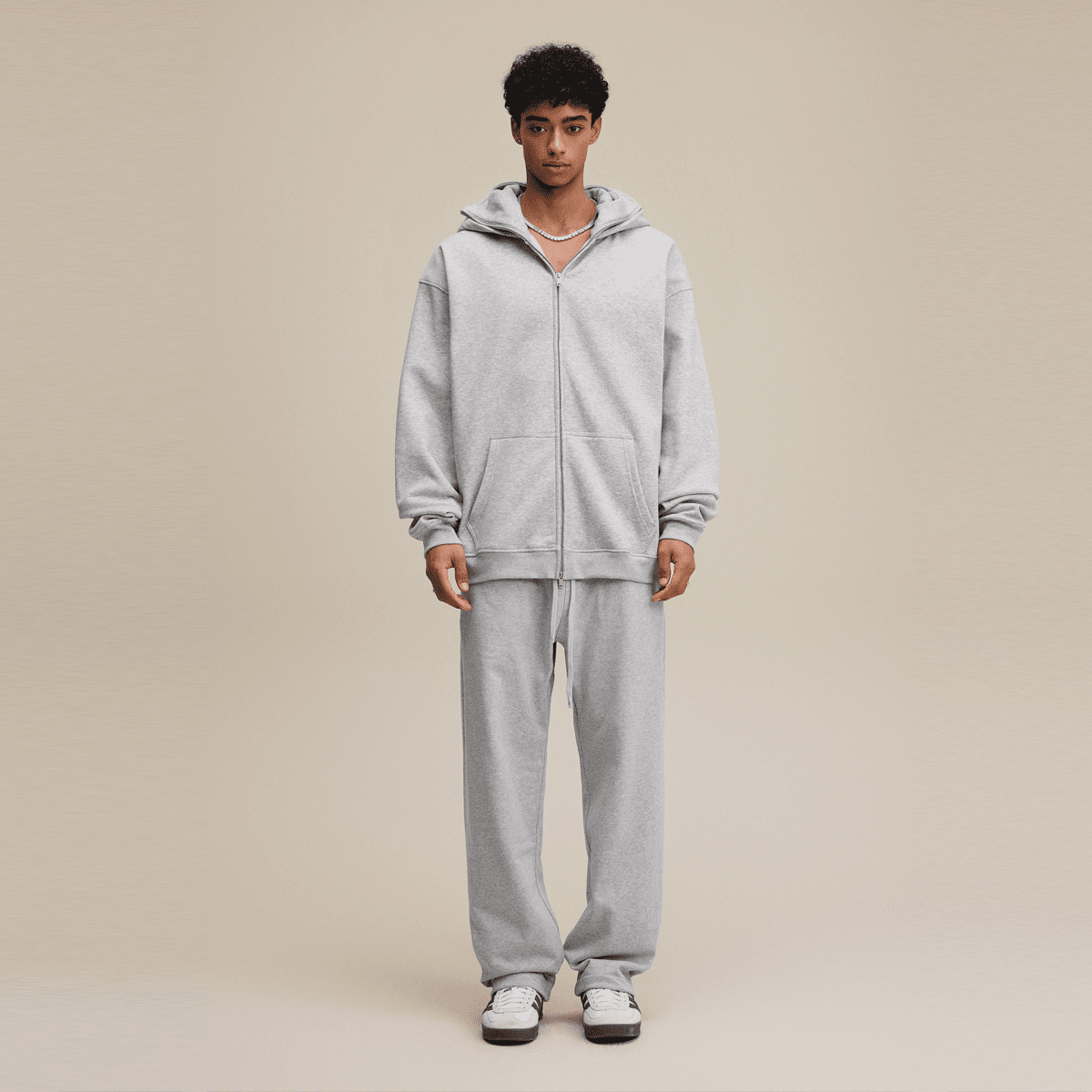Zip-up Hoodie with Built-in Face Mask