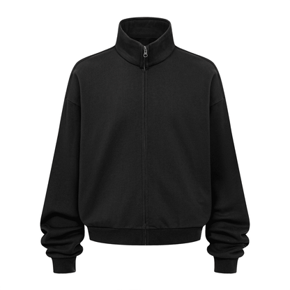 Unisex Heavyweight Brushed Stand-Collar Zip-Up Jacket (410GSM)