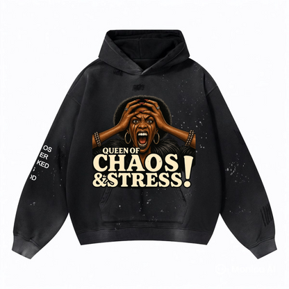 Vintage Wash Frayed Fleece Hoodie(360GSM)