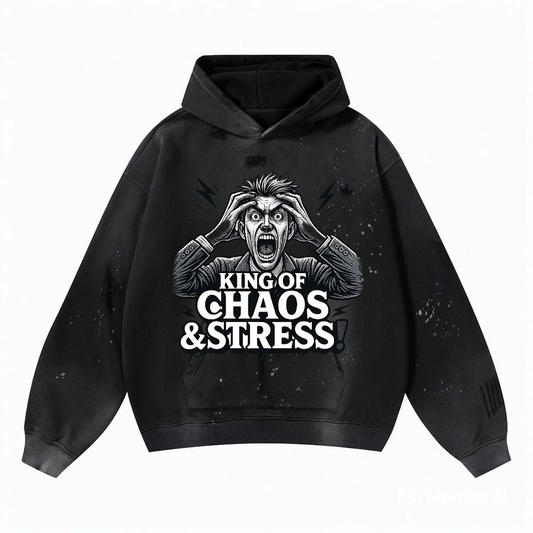 Vintage Wash Frayed Fleece Hoodie(360GSM)