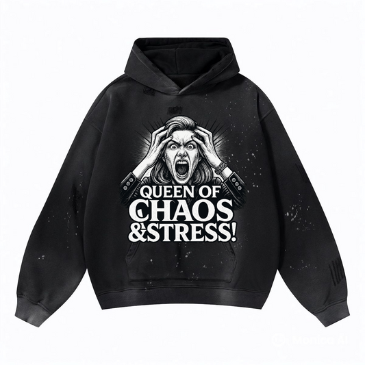 Vintage Wash Frayed Fleece Hoodie(360GSM)