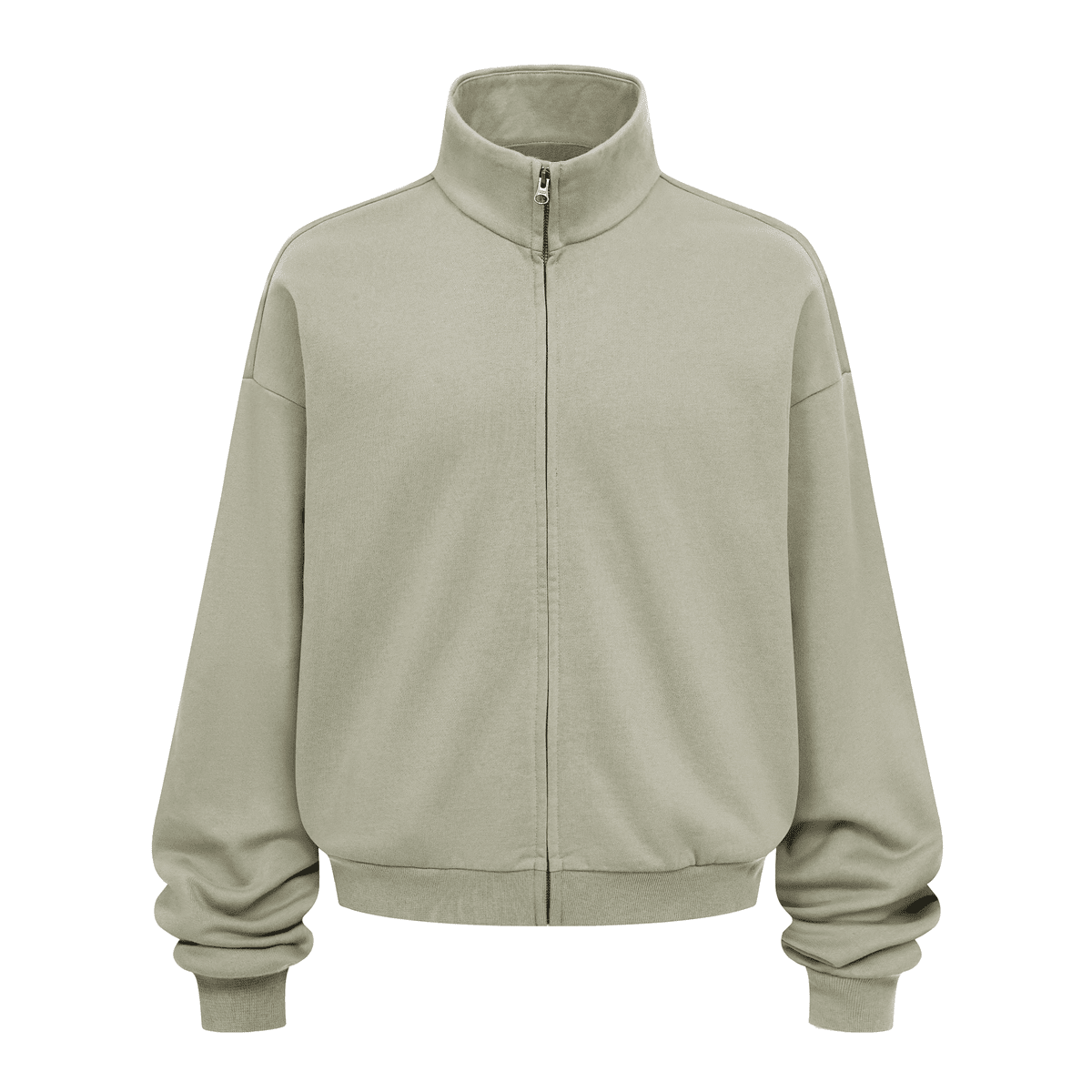 Unisex Heavyweight Brushed Stand-Collar Zip-Up Jacket (410GSM)