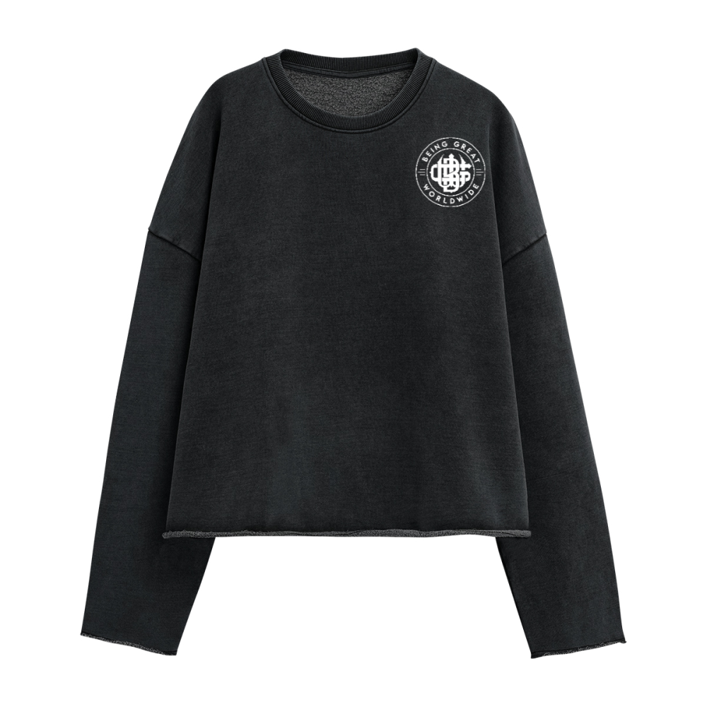 Unisex Washed Cropped Sweatshirt