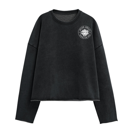 Unisex Washed Cropped Sweatshirt