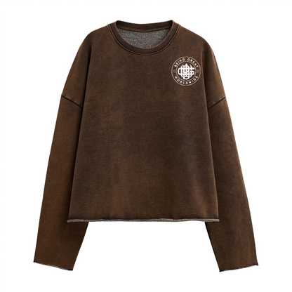 Unisex Washed Cropped Sweatshirt