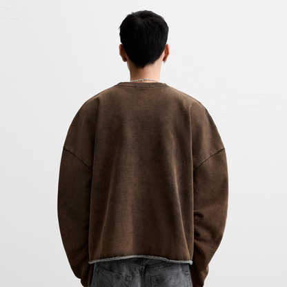 Unisex Washed Cropped Sweatshirt