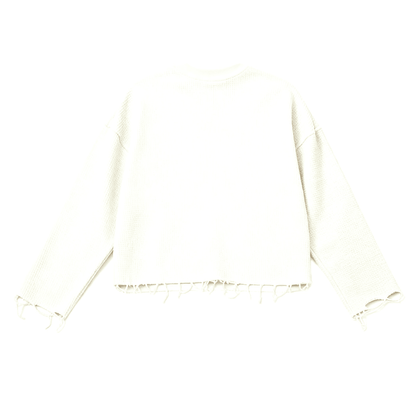 Unisex Waffle Cropped Long Sleeve Shirt(290G)
