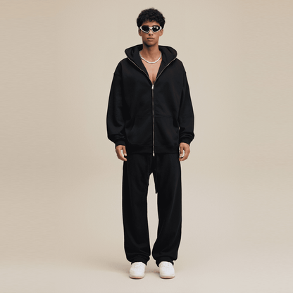Zip-up Hoodie with Built-in Face Mask