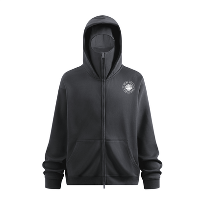 Zip-up Hoodie with Built-in Face Mask