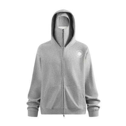 Zip-up Hoodie with Built-in Face Mask