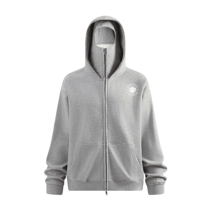 Zip-up Hoodie with Built-in Face Mask