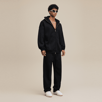 Zip-up Hoodie with Built-in Face Mask
