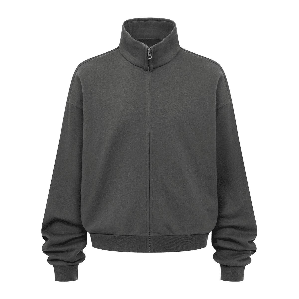 Unisex Heavyweight Brushed Stand-Collar Zip-Up Jacket (410GSM)