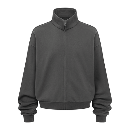 Unisex Heavyweight Brushed Stand-Collar Zip-Up Jacket (410GSM)