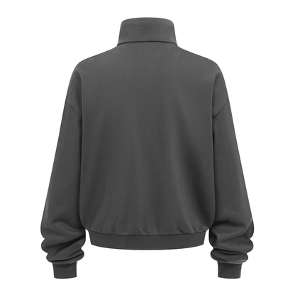 Unisex Heavyweight Brushed Stand-Collar Zip-Up Jacket (410GSM)