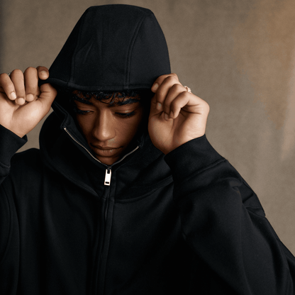 Zip-up Hoodie with Built-in Face Mask