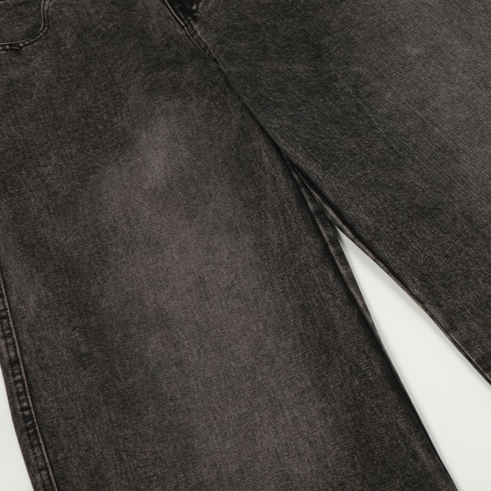 Unisex Double Waist Hip-hop Style Wide Leg Jeans
