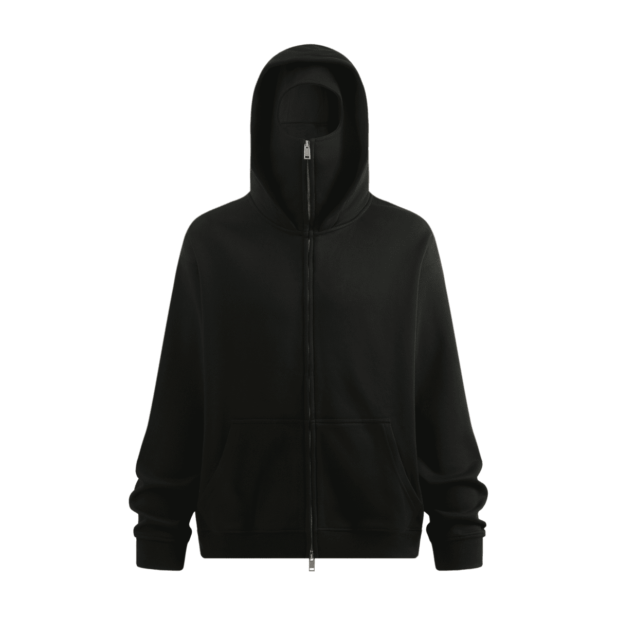 Zip-up Hoodie with Built-in Face Mask