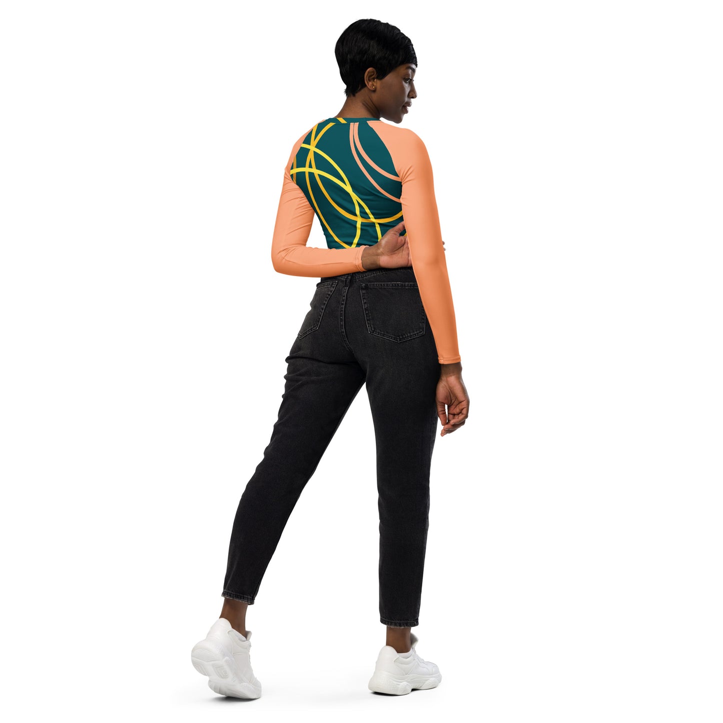 Long-sleeve crop top