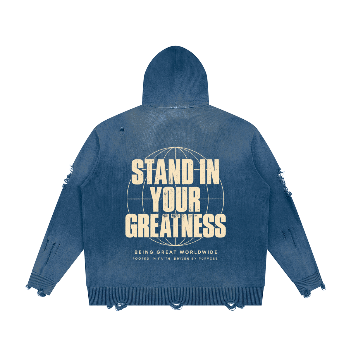 Hoodie,Distressed,Unisex,faith,streetwear,distressedhoodie,zipup,vintage,vintagewashed,sunfaded