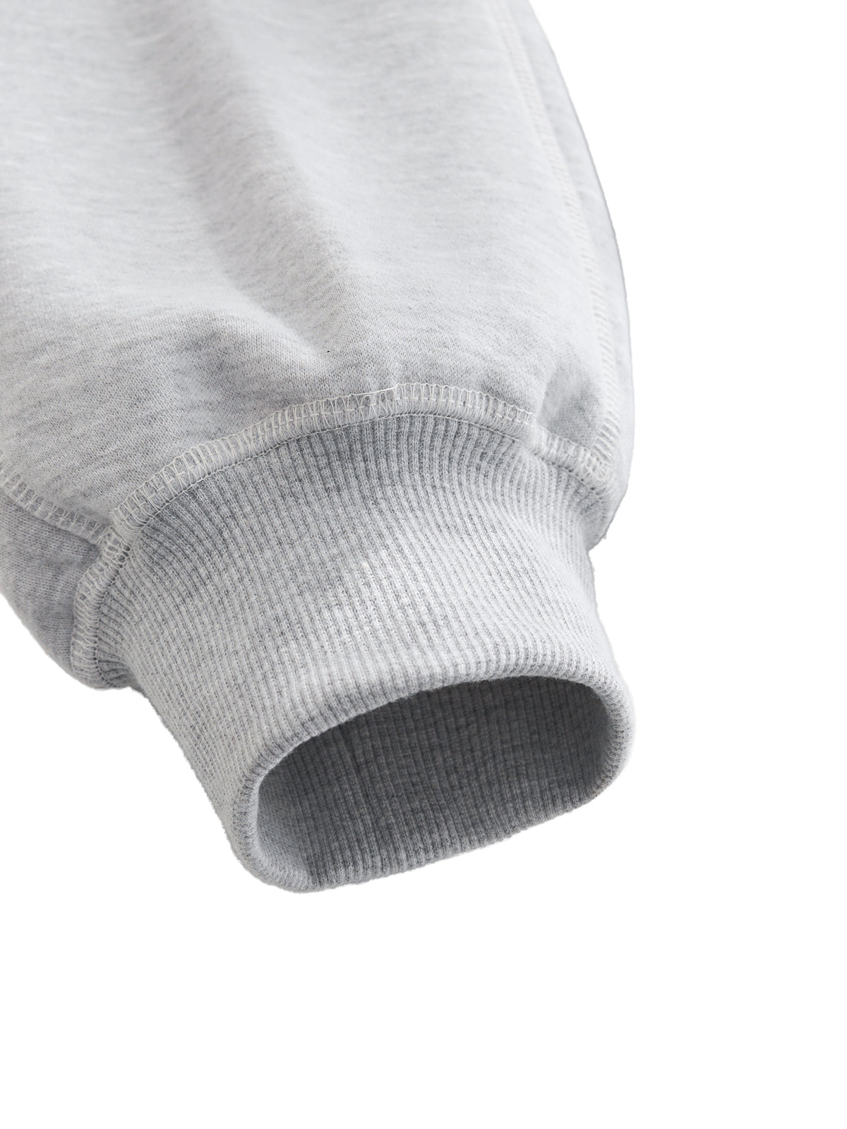 Contrast-Stitched Boxy Fleece Zip Hoodie