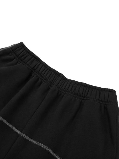 Contrast-Stitched Fleece Sweatpants