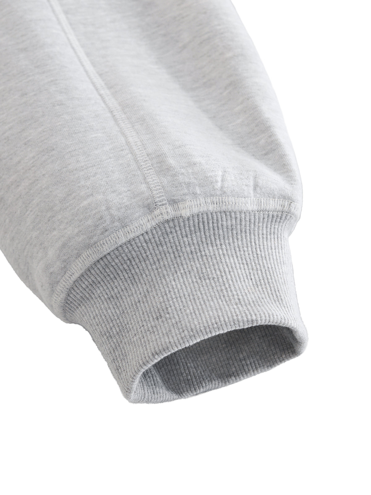 Contrast-Stitched Boxy Fleece Hoodie