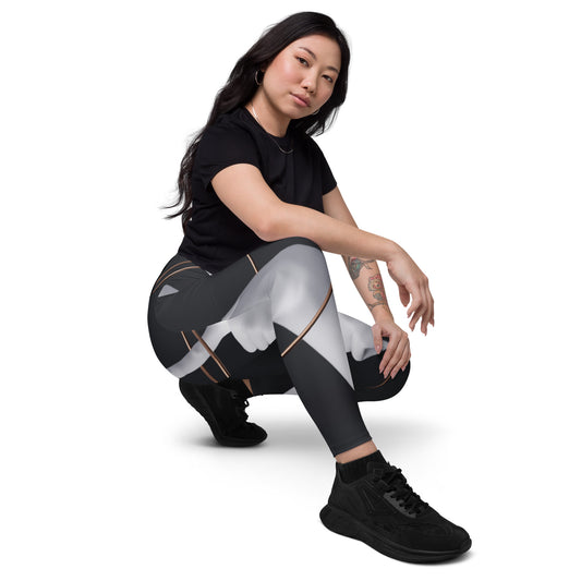 Crossover leggings with pockets